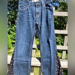 Upcycled bell bottoms jeans